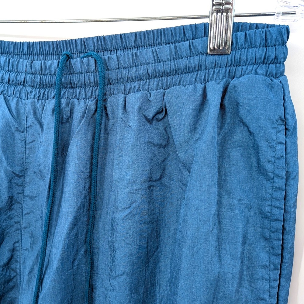 Y2K Blue Nylon Jogger Pants Mens Vintage 1993 Techwear Athleisure Streetwear - Picture 8 of 9